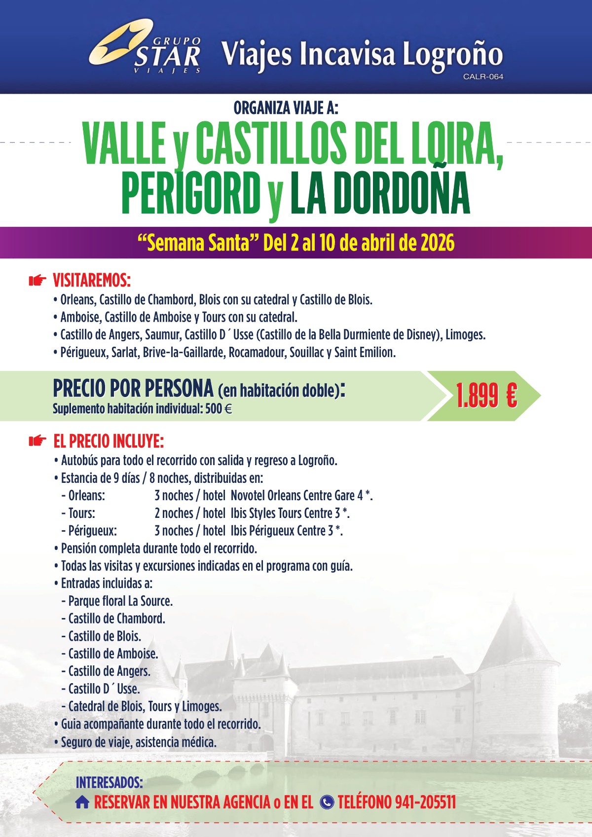cartel viaje a loira semana santa 2026 jpg